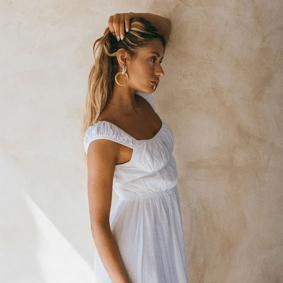 Sabo Skirt Fabi 100% Cotton White Dress, XS - Picture 2 of 10